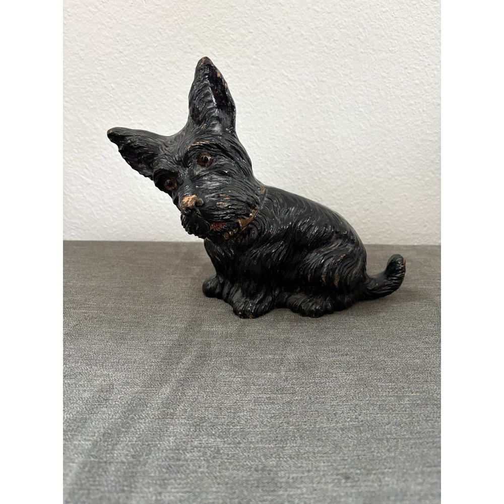 Vintage Scotty Dog Syroco Art Products SyrocoWood Made‎ In USA Figurine Heavy
